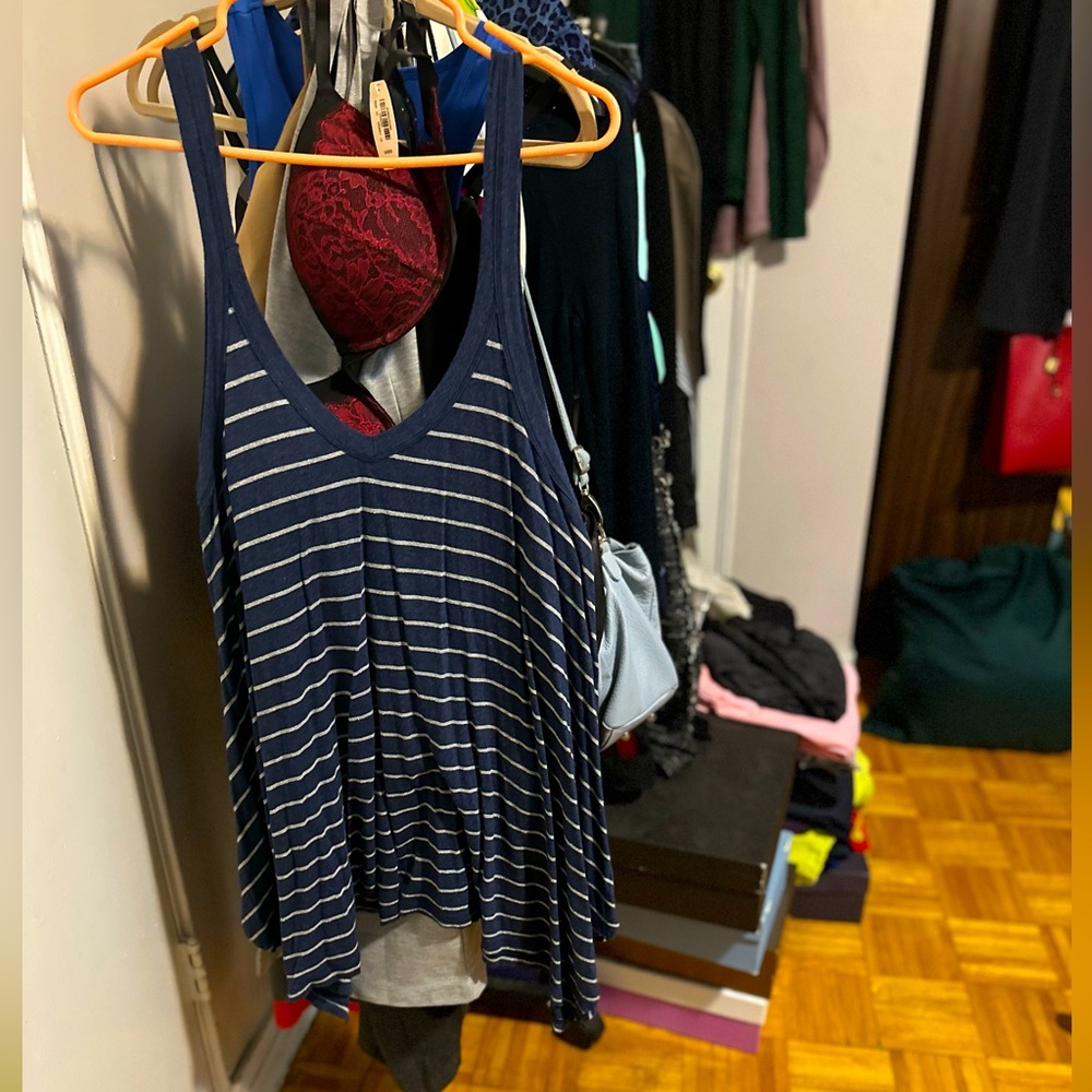 Splendid Long Tank Tunic Striped